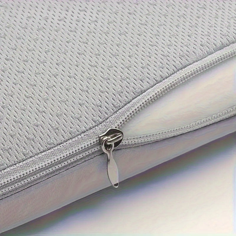 Comfort Seat Pad - 1.5-Inch Resilient Memory Foam Core with Detachable Fabric Cover, Textured Bottom Grip for Office/ School/ Truck Seats, Evenly Distributes Weight for Better Posture
