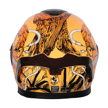 Full Face Motorcycle Helmet DOT Approved – Dual Visor Anti-Fog Pinlock Shield, Street Bike Adult Helmet with Sun Inner Shield, Aerodynamic Thermoplastic Shell, S/M/L/XL
