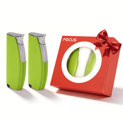 Windproof Lighter 2-Pack – Slim Portable Pocket Lighter with Mirror Finish, Refillable Butane Flame, Fashionable Gift for Men & Women, Available in 8 Colors (Red, Black, White, Silver, Pink, Blue, Yellow, Green)