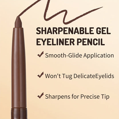 3-Piece Matte Gel Eyeliner Pen Set Waterproof Long-Lasting Smudge-Proof Precision Eye Makeup — Quick-Dry Creamy Formula for Sensitive Mature Skin Beginner Friendly Deep Medium Black