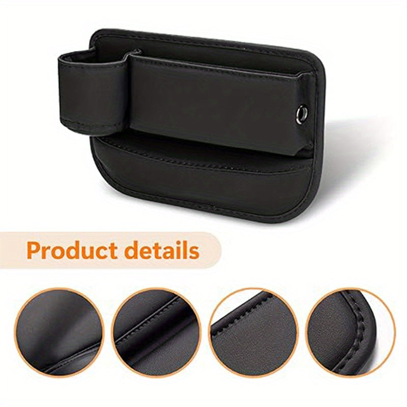 1 Set Universal Car Seat Gap Organizer - Multifunctional Storage Box with Pocket, Wallet, Keys, Card, Cup, And Phone Holder for Auto Interior Additions