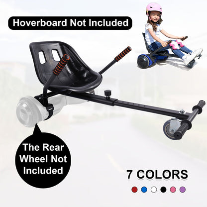 Hoverboard Go Kart Seat Attachment Buggy Conversion Kit 6.5-10 Inch Self-Balancing Scooter 360 Front Wheel Off-Road Tires Shock Absorber Kids Gift No Hoverboard White Black Blue Pink Purple