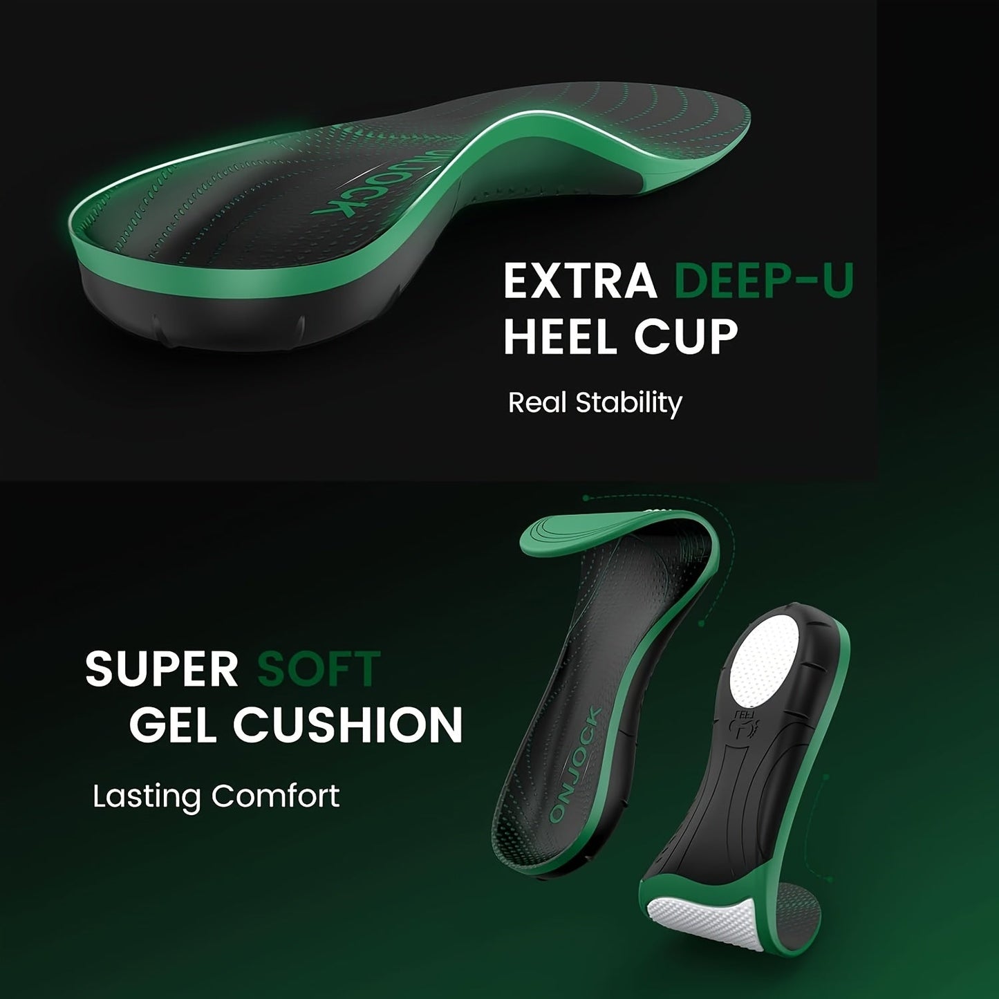 Heavy Duty Arch Support Insoles for Men & Women 300lb+ – High Arch Support Shoe Inserts with Gel & TPU Shock Absorption, Trimmable PU Insole for Work Boots, Hiking, Standing All Day, Sports