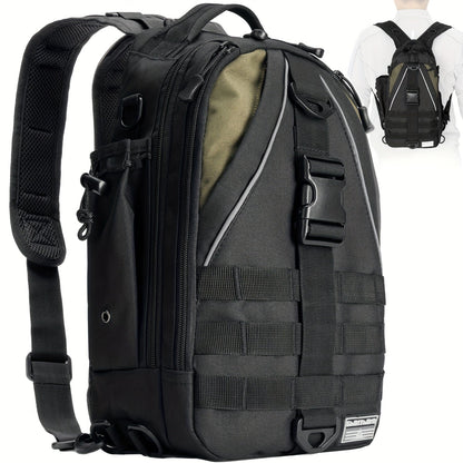 Waterproof Fishing Backpack Tackle Sling Bag – Rod Holder Daypack for Shore, Kayak & Fly Fishing | Men Women Outdoor Gear