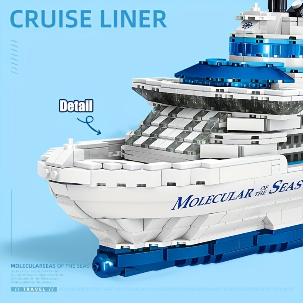 Cruise Ship Building Block Model Kit 2428pcs for Adults Teens – Technic Ocean Liner Construction Set Multicolor ABS Bricks Nautical Collector Display Home Decor Birthday Christmas Gift Ship Lovers