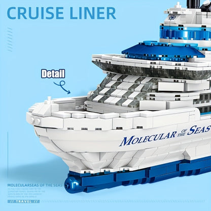 Cruise Ship Building Block Model Kit 2428pcs for Adults Teens – Technic Ocean Liner Construction Set Multicolor ABS Bricks Nautical Collector Display Home Decor Birthday Christmas Gift Ship Lovers