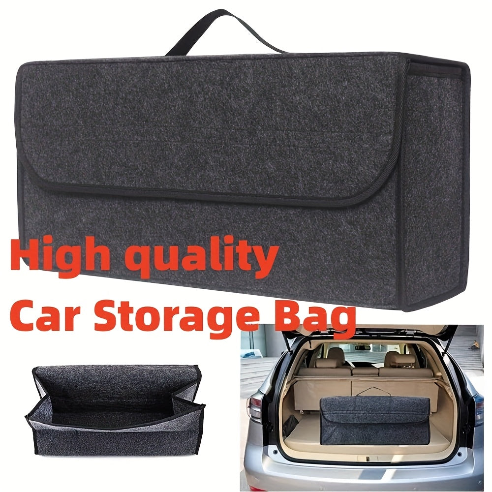 1pc Foldable Storage Box, Dual-Use Soft Storage Container for Car and Home, Lightweight Trunk Organizer