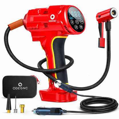 Portable Air Pump Inflator 160PSI – Auto Shut-Off, 35L/min, Dual Power (Battery/12V Car), Digital Gauge, 3-Mode LED Light for Car Tires, Bikes, Balls & Air Mattresses