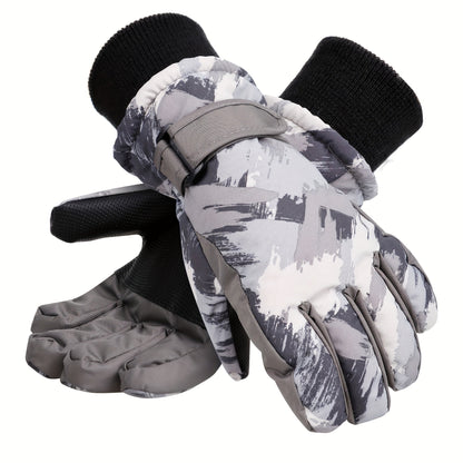 Winter Ski Gloves for Skiing & Cycling – Windproof Waterproof Thermal Gloves for Men & Women, Non-Slip Grip, Touchscreen Compatible, Cold Weather Outdoor Sports Gloves
