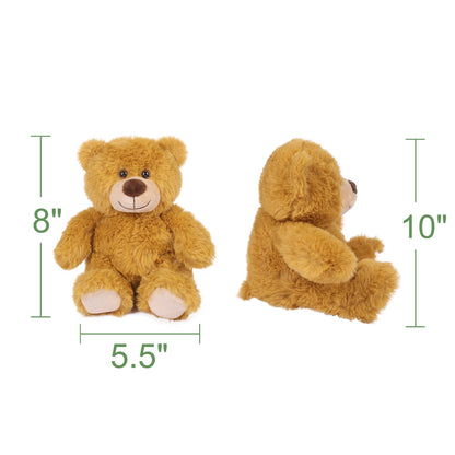 Teddy Bear Stuffed Animals Bulk 6 Pack 8 Inch – Soft Plush Bear Toys for Kids Boys Girls, Party Favors Classroom Prizes Carnival Rewards, Christmas Birthday Baby Shower Gifts, Dark & Light Brown Mixed
