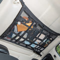 Upgrade Car Ceiling Cargo Net Pocket, 31.5"x21.6" Strengthen Load-Bearing and Droop Less Double-Layer Mesh Car Roof Storage Organizer,Truck SUV Travel Long Road Trip Camping Interior Accessories