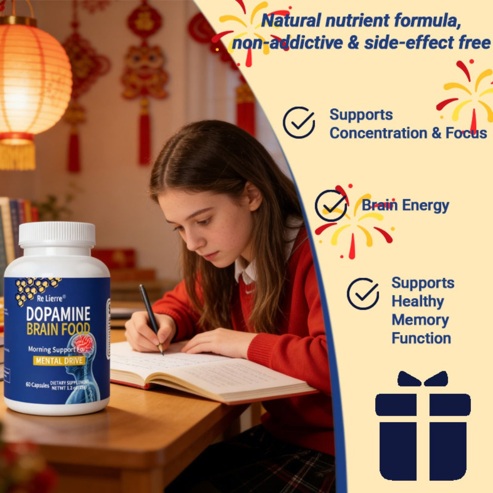 Magnesium Glycinate Brain & Sleep Capsules — Dopamine Support Nootropic Formula | Focus Mental Clarity Mood & Restorative Sleep | High-Potency Daily Supplement | 60 Capsules