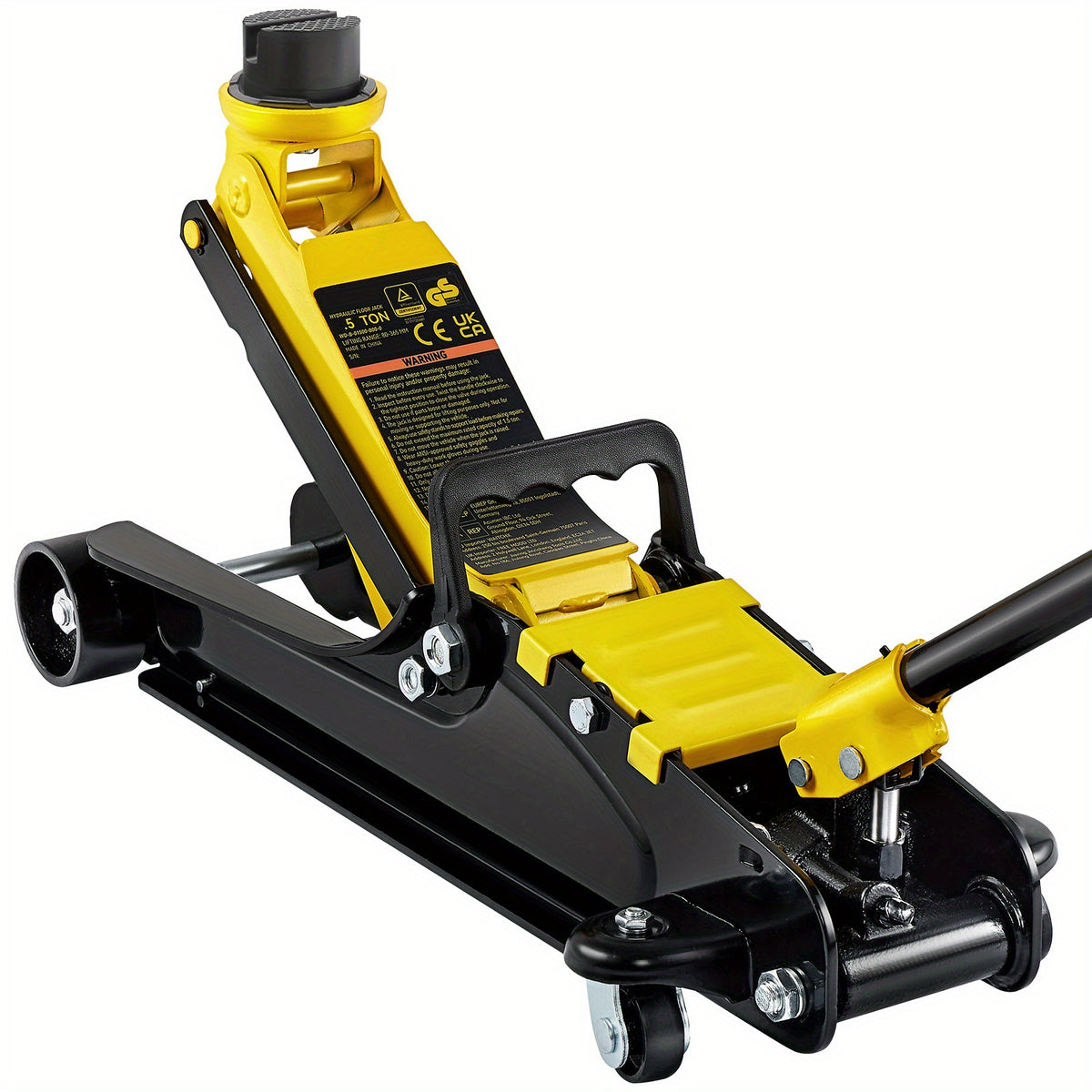 Happybuy Ground Lift, 2.5 Ton Compact Alloy Steel Sport Elevator, Single Cylinder Elevating Pump, Elevation Range 3.35"-14.96"