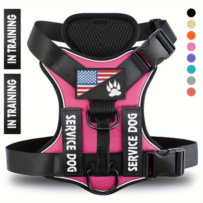 Reflective Dog Harness Vest with Handle Adjustable No-Pull Pet Vest for Walking Running & Training - Easy Control for Small Medium Large Dogs XS S M L XL Multiple Colors