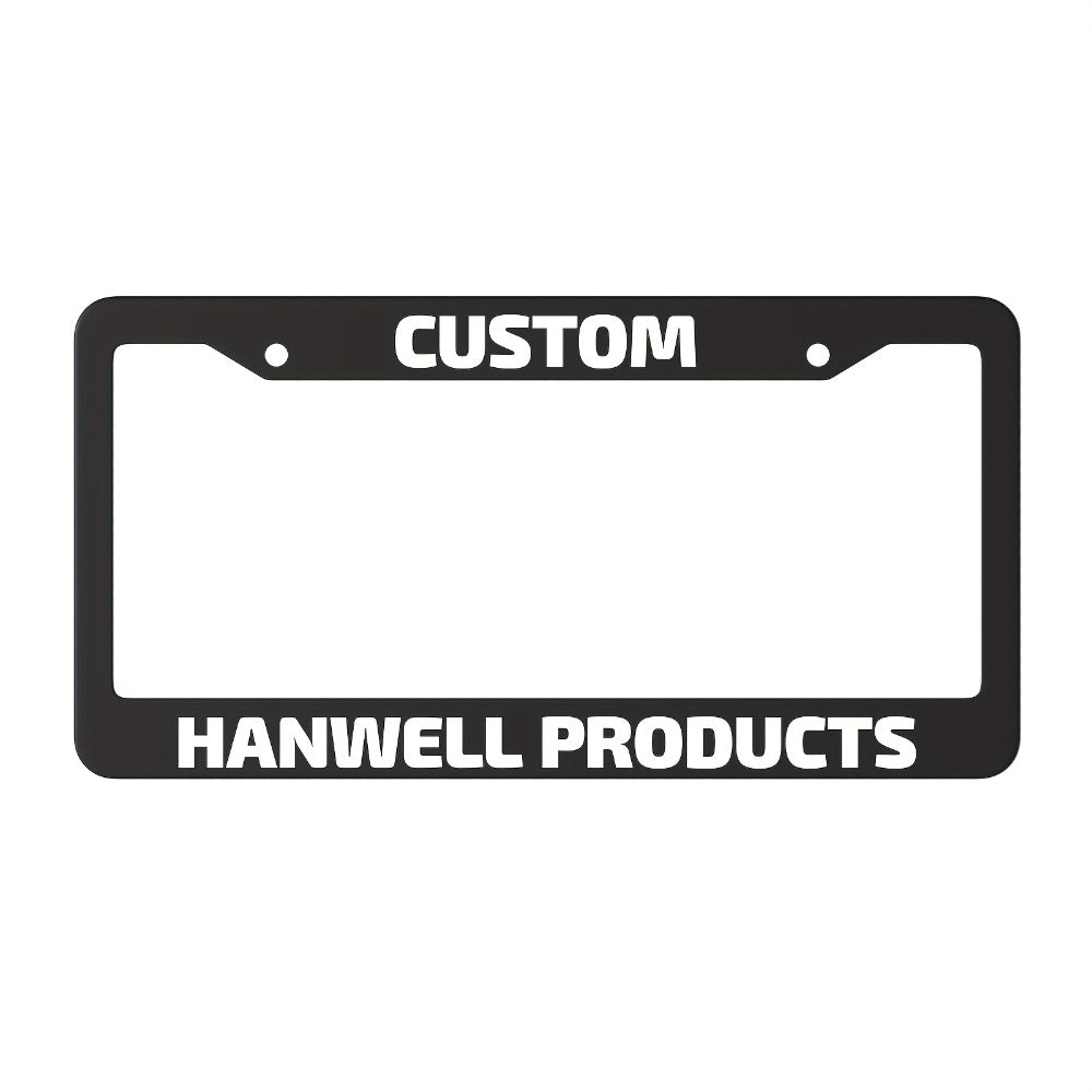 Custom License Plate Frame – 6 Font Styles, Heavy-Duty Weather-Resistant Car Tag Holder, Personalized Front & Rear License Plate Border Cover
