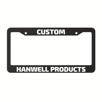 Custom License Plate Frame – 6 Font Styles, Heavy-Duty Weather-Resistant Car Tag Holder, Personalized Front & Rear License Plate Border Cover