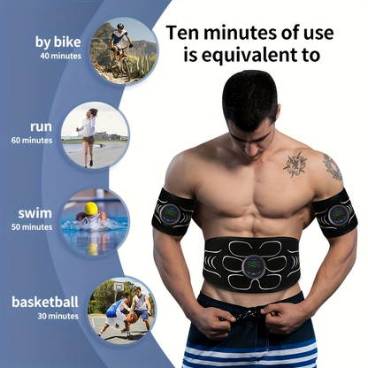 EMS Muscle Stimulator 3-Piece Set Rechargeable 6 Modes 18-Level Intensity for Muscle Training, Recovery & Pain Relief – Lithium Battery Powered