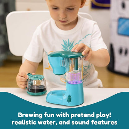 Kids Play Kitchen Toy Set with Realistic Coffee Maker, Toaster & Blender – 26PCS Pretend Play Kitchen Appliances for Toddlers Ages 3+, Role Play Cooking Toys, Birthday Christmas Gift for Girls Boys