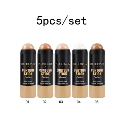 Concealer Cream Set 5 Shades Full Coverage for Dark Circles Pores Blemishes — Buildable Silky Smooth Formula, Natural Finish Face & Body Makeup Concealer for Women