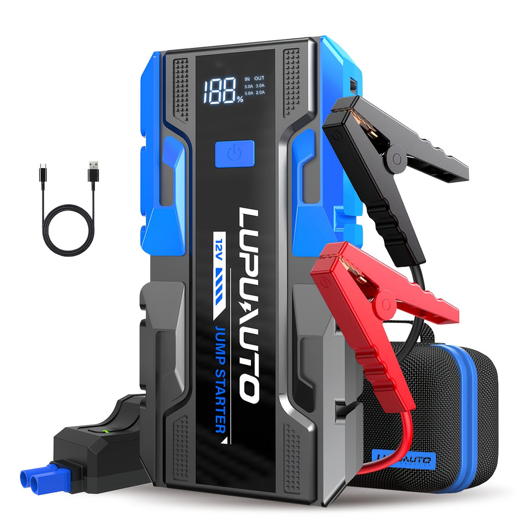 3000A Jump Starter, Portable Car Battery Jump Starter for Up to 2.38gal Gas & 1.85gal Diesel Engines, Car Battery Booster Pack with Built-in LED Light