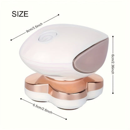 Electric Shaver for Women 4-Head 360° Rotating USB Rechargeable Wet & Dry Full Body Hair Clipper – Face Bikini Legs Arms Armpit Hair Removal, Portable Compact Lady Shaver White