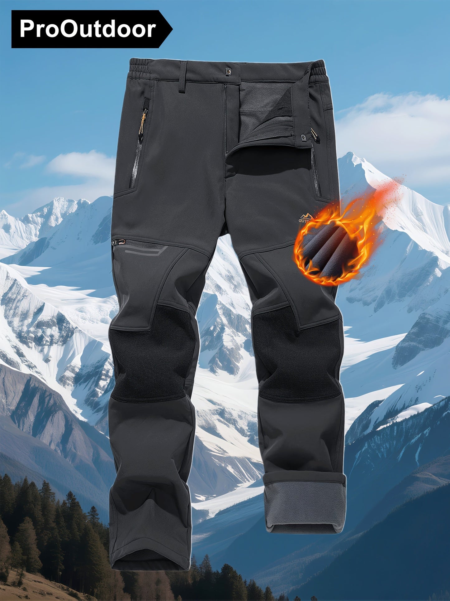 Men's Casual Trousers - Fleece Lined
