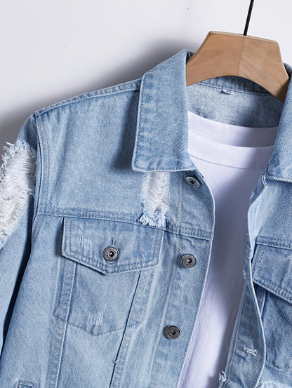 Men's Versatile Denim Pullover Coat