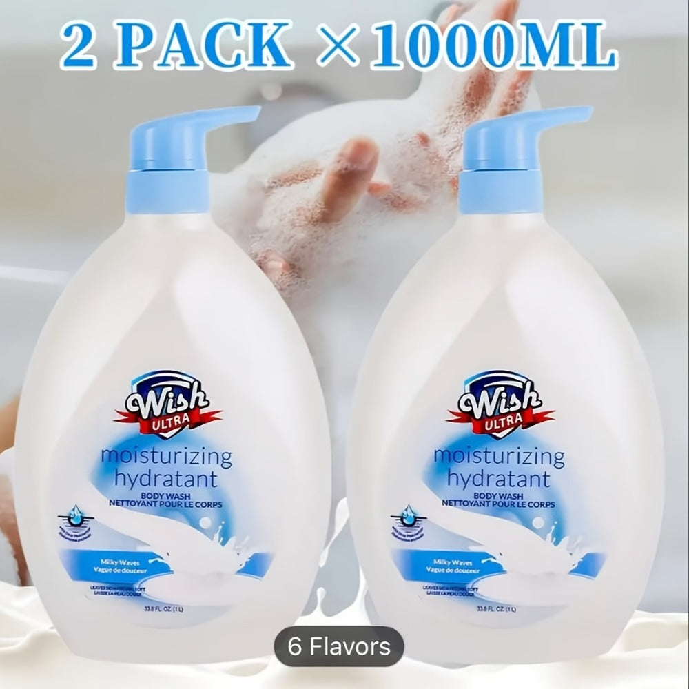 Vitamin E Body Wash for Women & Men Deep Cleansing Blackhead Removal Dead Skin Exfoliating Long-Lasting Fragrance Shower Gel Multiple Scents Cucumber Melon Peach Coconut Shea Butter Single & 2-Pack