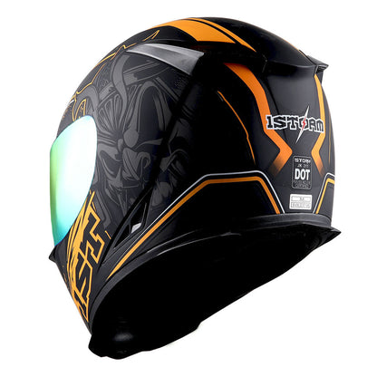 Motorcycle Full Face Helmet with Tinted Shield & Spare Clear Shield Quick Release Buckle Lightweight Aerodynamic Removable Washable Interior, Multiple Colors S M L XL