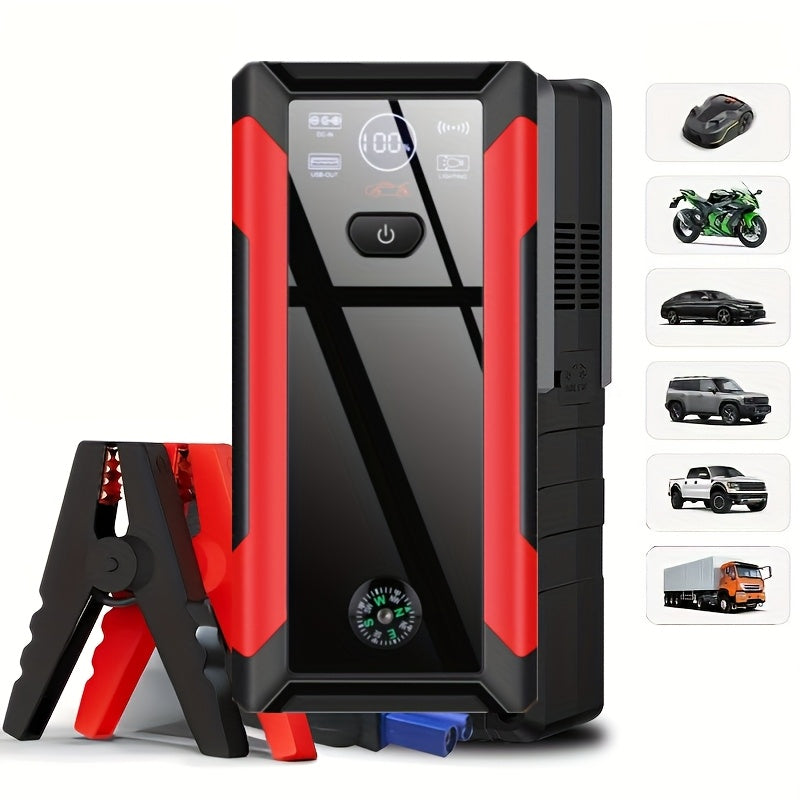 Portable Car Starter, Peak Battery Jumper Starter Portable, Car Battery Jumper Box, 12V Portable Starter for 2.11gal Gasoline And 1.85gal Diesel Cars
