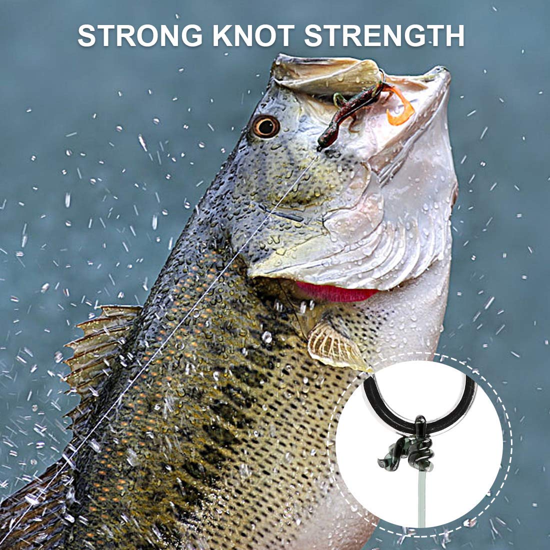Monofilament Fishing Line 1000M / 1093Yds – Nylon Mono Line for Freshwater & Saltwater, 2-35LB, Black & White