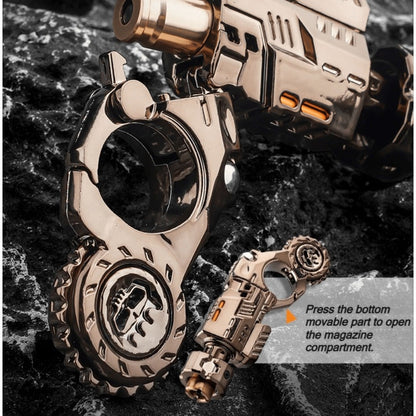 3-in-1 Alloy Fingertip Gun EDC Stress Relief Toy 26pcs Set – Metal Finger Slider Clicker Soft Bullet Launcher for Adults Focus Anxiety Relief Office Gaming Travel Gift for Men