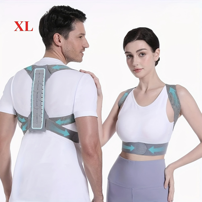 Posture Corrector for Men & Women - Adjustable Back Brace Shoulder Support Hunchback Corrector for Improved Posture, Comfort Fit Unisex Design, Sizes S M L XL - Back Pain Relief Office & Daily Wear