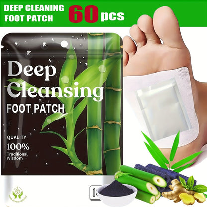 Foot Detox Patches Bamboo Vinegar & Ginger 60 & 160 Pcs - Deep Cleansing Natural Plant Ingredients Alcohol-Free Overnight Moisturizing Foot Pads for Tired Aching Feet - Green Golden Lavender Variants