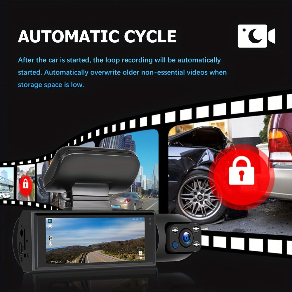 Dual Dash Cam 1080P Front and Inside Car Camera with IR Night Vision, WiFi, Loop Recording, Wide Angle DVR – Optional 2" / 3.16" Screen, No Card / 32GB / 64GB Memory Card