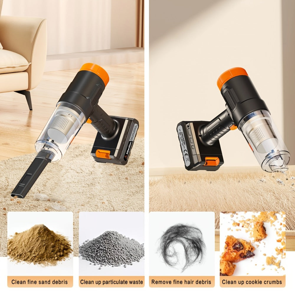 Portable Car Vacuum Cleaner 5KPA - Wireless Gap & Crevice Dust Collector, USB Rechargeable 2000mAh, One-Click Empty, Multi-Surface for Car, RV, Kitchen, Floor & Home, 6 Colors