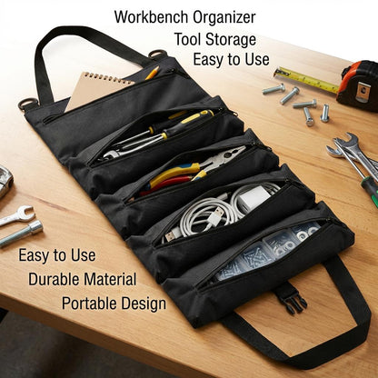 Collapsible Tool Bag Organizer for Hardware Storage | Foldable Tool Kit Bag for Carpentry Electricians Automotive Repairs Outdoor | Portable Buggy Bag Easy Transport