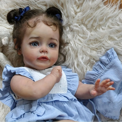 Reborn Baby Doll 20 Inch Soft Vinyl with Implanted Eyelashes Hand-Painted Lips Fingernails Blushed Hands & Feet 3lbs – Anatomically Correct Fits Newborn Clothes, Lifelike Girl Gift Ages 3+ 48cm