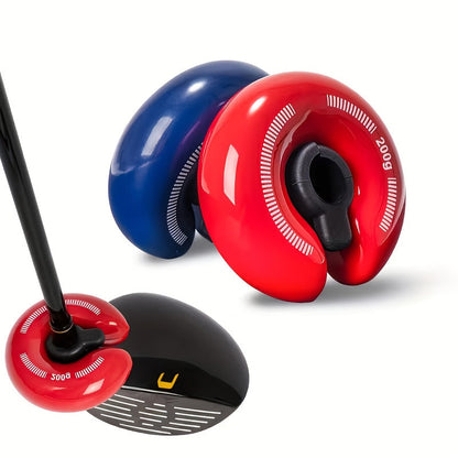 Golf Swing Weight Ring 8oz Weighted Club Trainer for Muscle Memory Distance Training Swing Speed Warm-Up Fits Most Golf Clubs Red Black