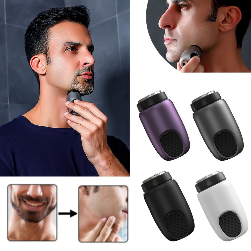 Mini Electric Shaver USB Rechargeable Portable Pocket Size Travel Razor 1200mAh Battery Cordless Face Shaver for Men & Women Gift Purple Black Gray Green