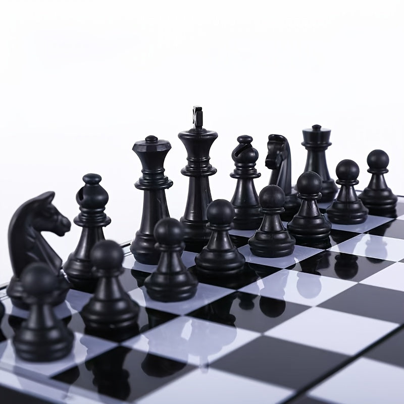 Magnetic Chess Set Folding Board Portable Travel Chess Game Mini Checkerboard for Kids Adults Family Gift No Battery Needed