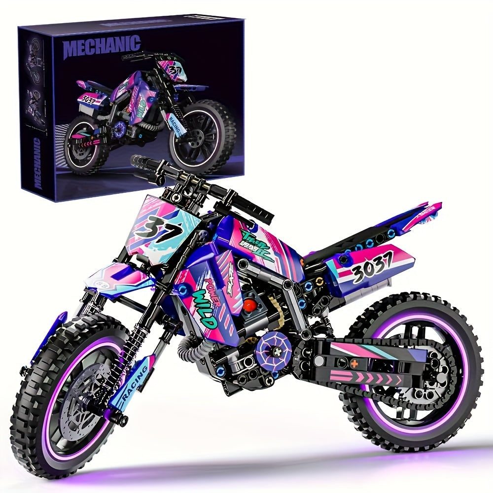 Motorcycle Building Block Set 476 Pcs Collectible Motorbike Display Model Brick Kit for Adults Teens – STEM Engineering Toy, Unique Birthday Christmas Gift for Motorcycle Enthusiasts Ages 14+
