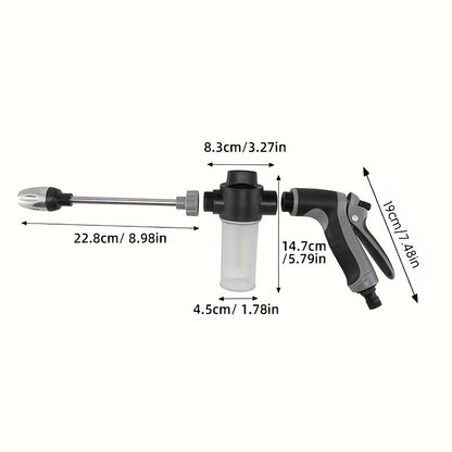 1pc High-Pressure Car Wash Gun RV Cleaning Plastic Gun Body Long Rod Nozzle Garden Hose Nozzle Garden Sprinkler Multi-Functional Watering Powerful Car Washing Magic Cleaning