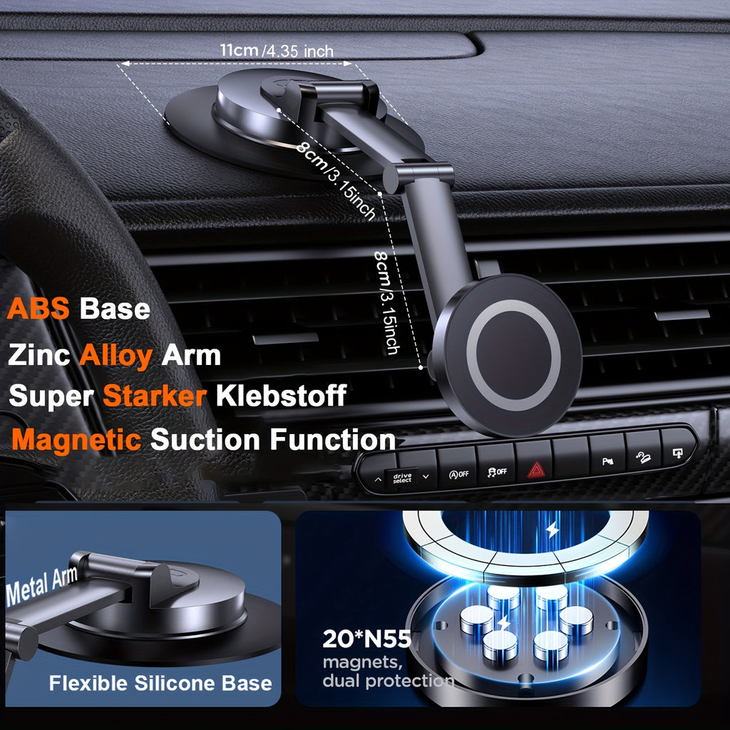 Magnetic Car Phone Holder Mount Phone Mount for Car Dashboard Cell Phone Holder Fit for iPhone Smartphone
