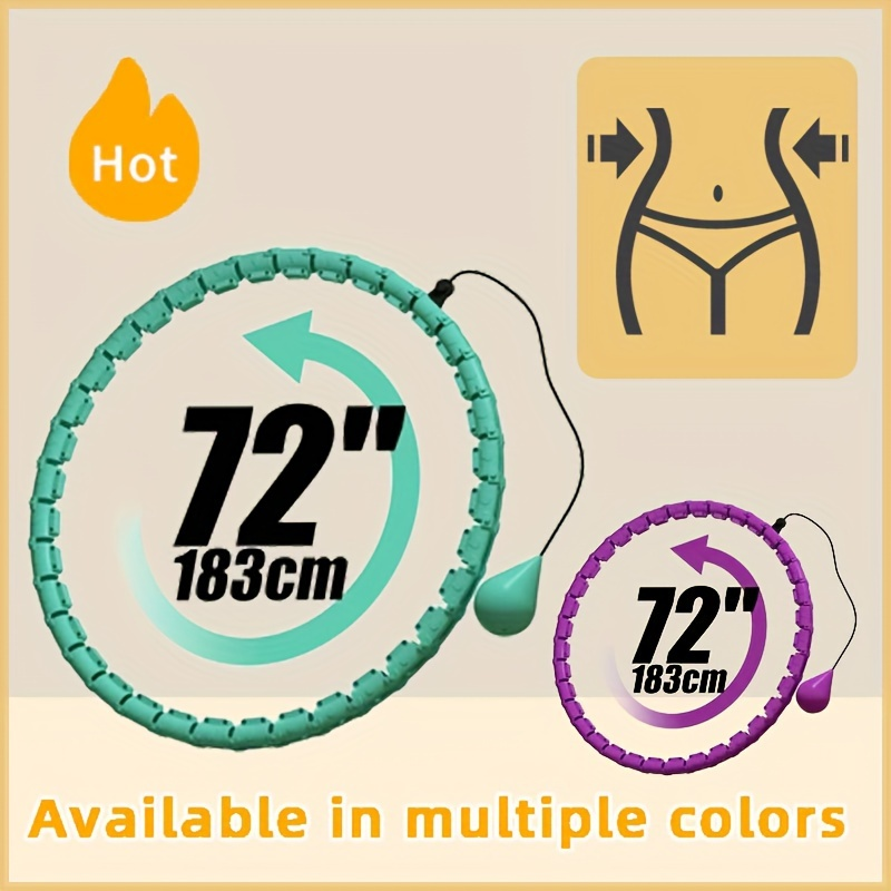 Weighted Hula Hoop for Adults – 36-Knot Gravity Fitness Circle, Adjustable Resistance, Detachable Design for Core Workouts, Waist Slimming & Strength Training, Home & Gym Use, Great Fitness Gift