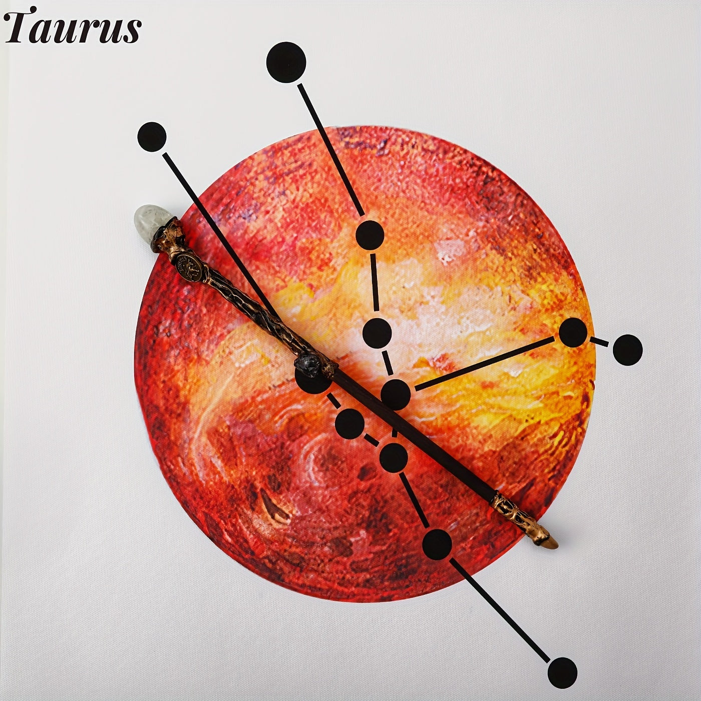 Zodiac Crystal Magic Wand with Gift Box – Handmade Astrology Wand All 12 Signs Aries Taurus Gemini Cancer Leo Virgo Libra Scorpio Sagittarius Capricorn Aquarius Pisces Cosplay Party Decor Birthday Gift