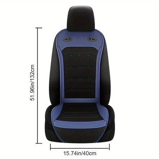 24" Universal Car Cooling Seat Cushion with Dual Fans & 24 Vents - Summer Breathable Anti-Slip PU Leather Pad for Large & Sedan Vehicles, Enhanced Cooling Effect, Easy Installation, Car Seat Cushion