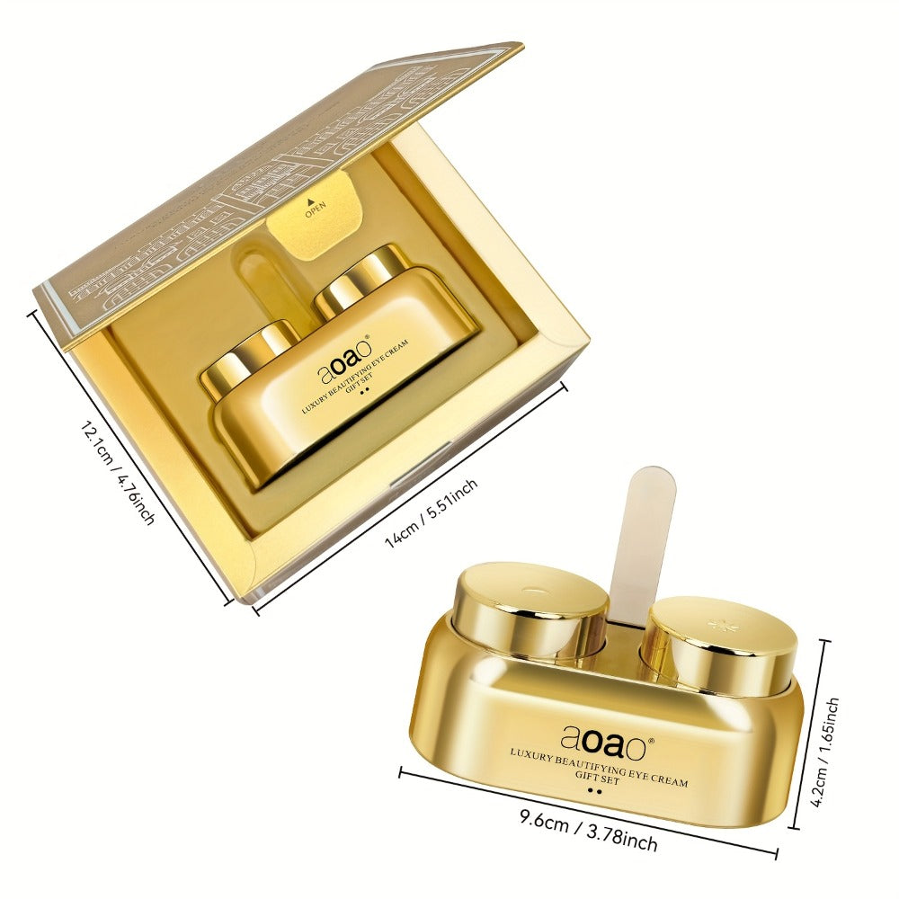 Caffeine Eye Cream Day & Night Set with Peptide, Hyaluronic Acid & Niacinamide – Firms, Brightens & Reduces Dark Circles, Puffiness & Fine Lines | Anti-Aging Eye Essence for Women & Men, All Skin Types
