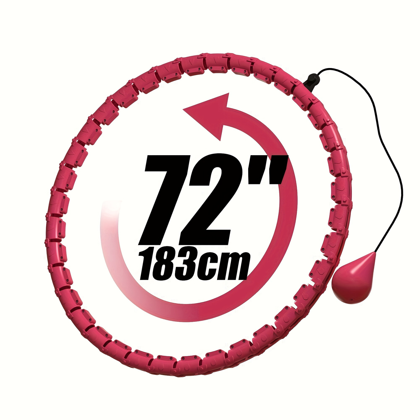 Weighted Hula Hoop for Adults – 36-Knot Gravity Fitness Circle, Adjustable Resistance, Detachable Design for Core Workouts, Waist Slimming & Strength Training, Home & Gym Use, Great Fitness Gift