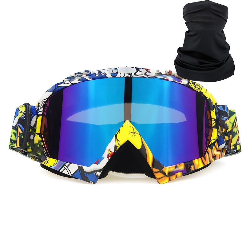 Ski Goggles with Headband – Mirror Coating Polycarbonate Lens, TPU Frame, Adjustable Thick Foam Pad, Anti-Fog Snow Goggles for Adults, 30+ Color Options for Skiing & Snowboarding